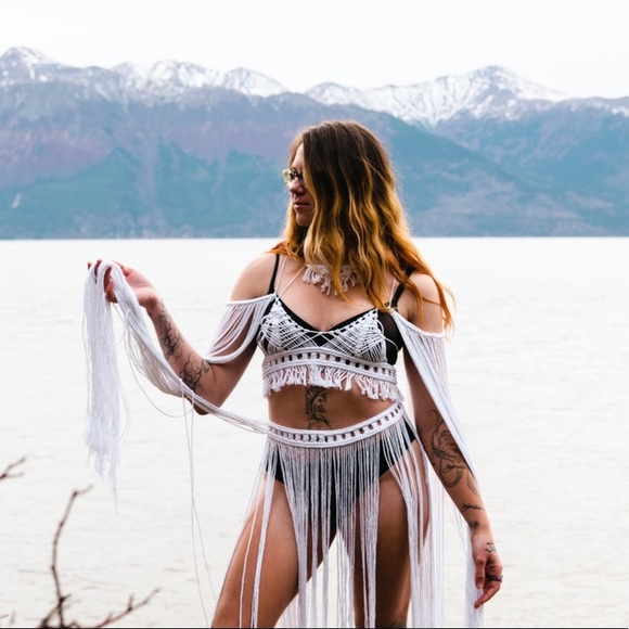 Handmade Macramé Dress Unique Small - Picture 7 of 17